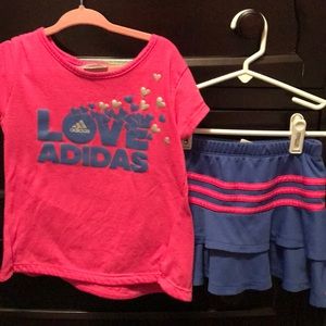 Adidas shirt and matching skort